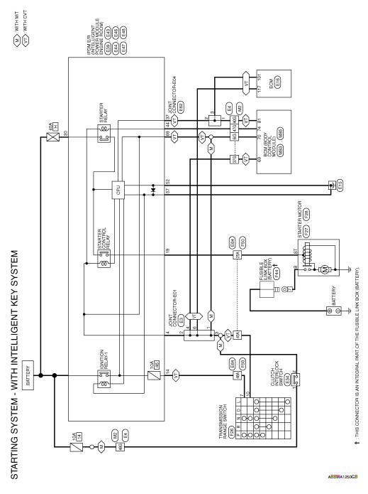 Nissan Sentra Service Manual: Starting system (with intelligent key