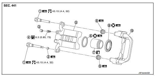 Rear disc brake