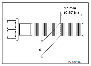 Connecting rod cap bolt outer diameter