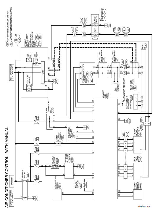 Nissan Sentra Service Manual: Wiring diagram - Manual air conditioner