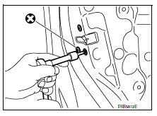 Rear door lock : removal and installation