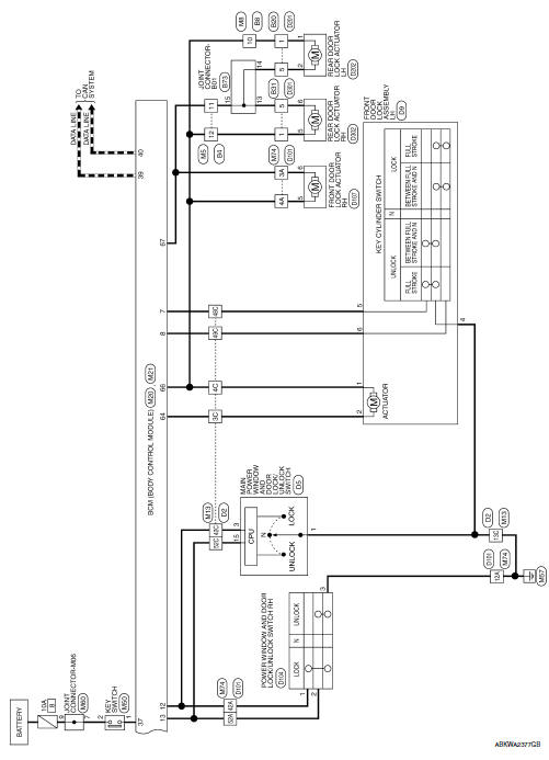 Power door lock system