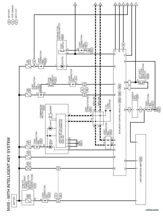 Nissan Sentra Service Manual: Wiring diagram - With intelligent key