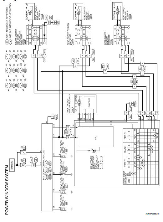 Nissan Sentra Service Manual Wiring Diagram Power Window Control System Body Exterior Doors Roof Vehicle Security