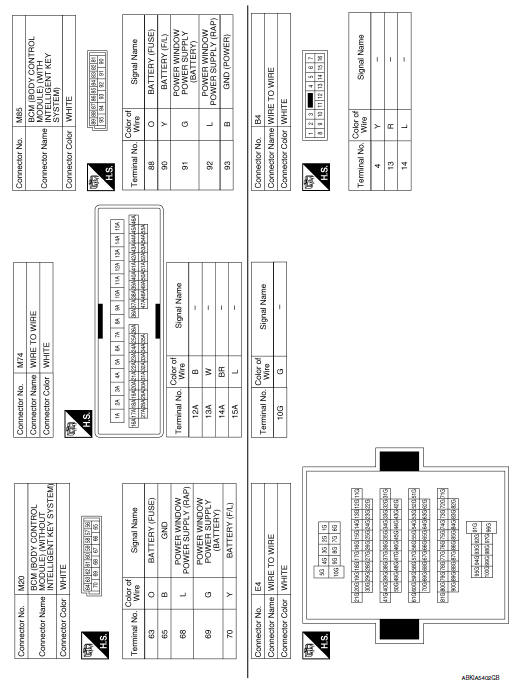 Nissan Sentra Service Manual Wiring Diagram Power Window Control System Body Exterior Doors Roof Vehicle Security