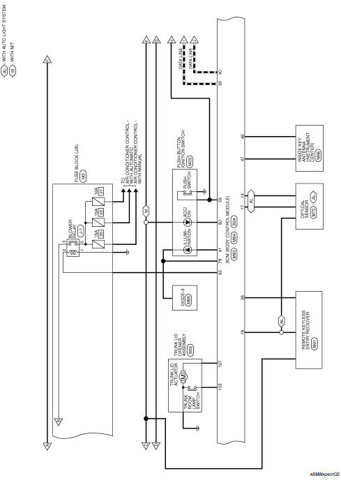 Nissan Sentra Service Manual: Wiring diagram - With intelligent key