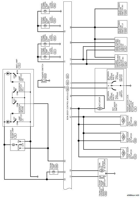 Nissan Sentra Service Manual: Wiring diagram - Without intelligent key