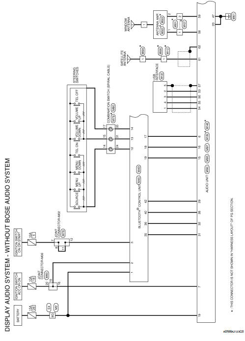 Nissan Sentra Service Manual: Wiring diagram - Display audio without