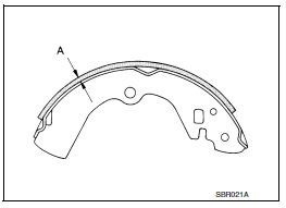 Rear drum brake : inspection