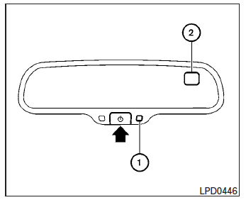 Automatic anti-glare rearview mirror (if so equipped) 