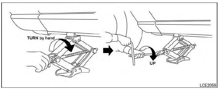 Changing a flat tire