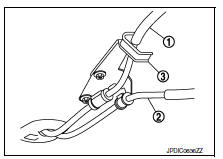 Install the selector cable (the shift selector assembly side), as per the