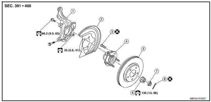 Front wheel hub