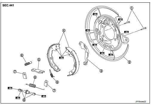 Parking brake shoe