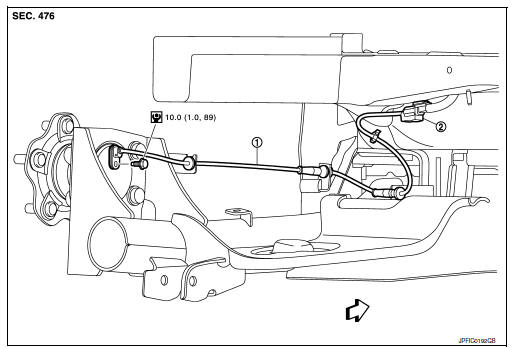 Rear wheel sensor