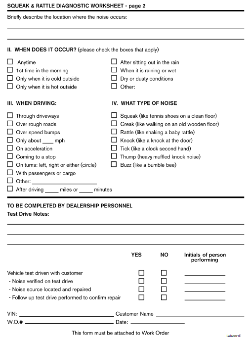 Diagnostic Worksheet