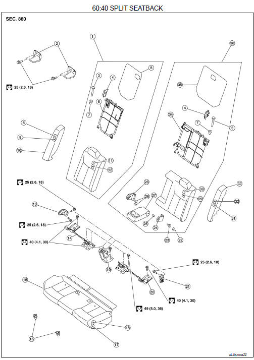 Rear seat