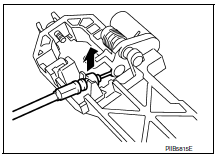 Rear door handle : removal and installation - inside handle 