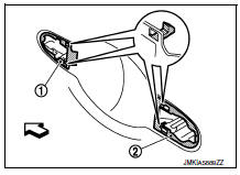 Rear door handle : removal and installation - inside handle 