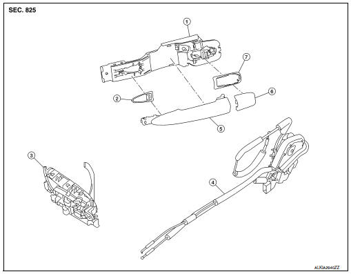 Rear door lock