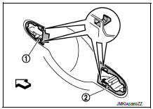 Front door handle : removal and installation - outside handle