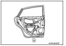 Rear door glass