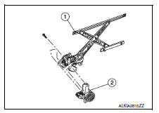 Rear power window motor