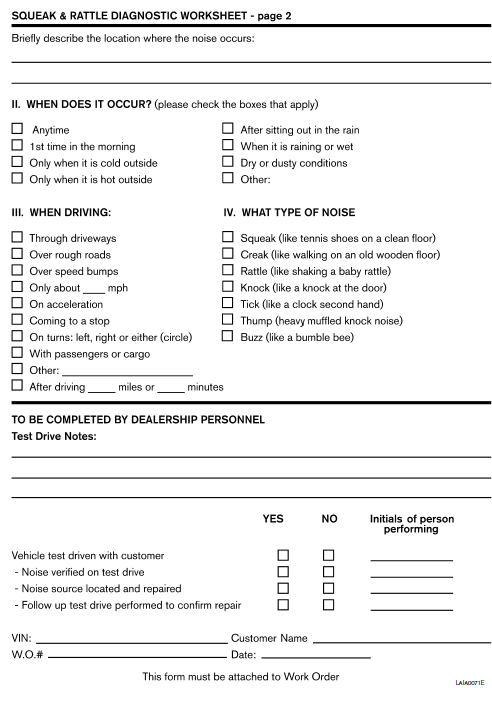 Diagnostic Worksheet