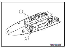 Power window and door lock/unlock switch rh