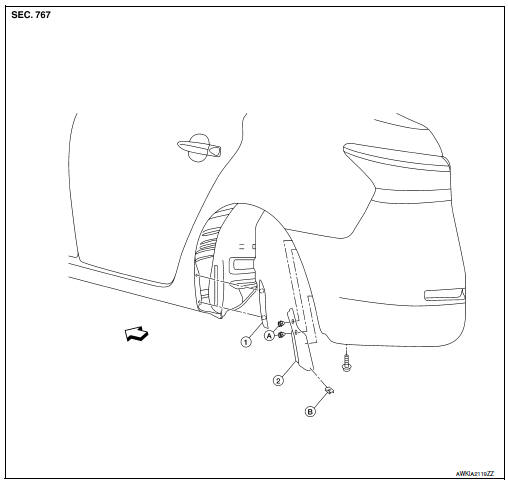 Fender protector : exploded view