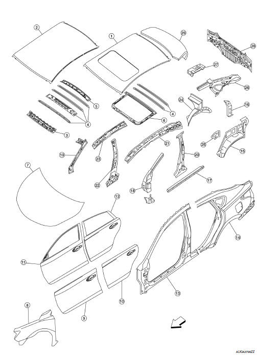 Body component parts