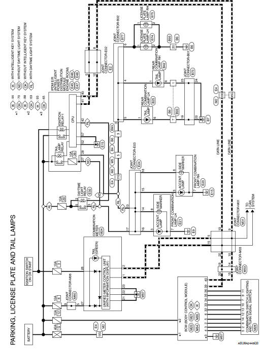 Nissan Sentra Service Manual: Wiring diagram - Exterior lighting system