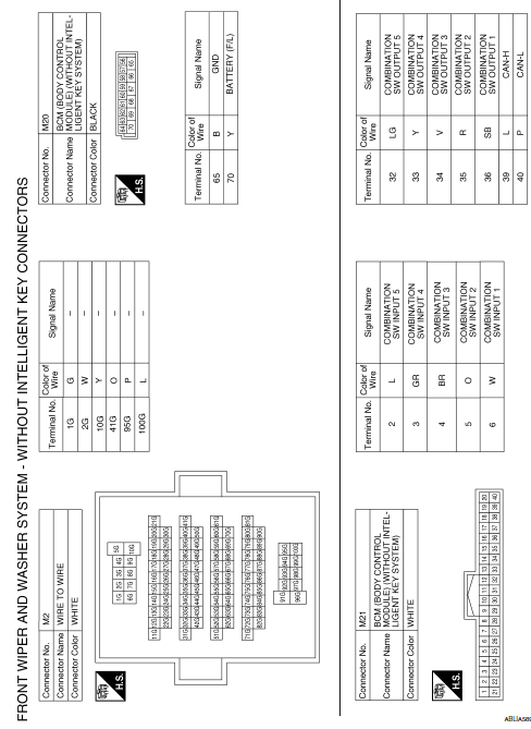 Wiring diagram - without intelligent key