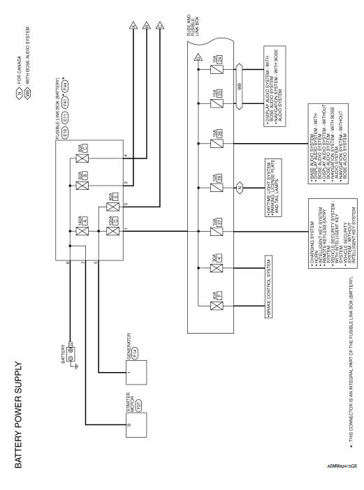 Wiring diagram вЂ” battery power supply