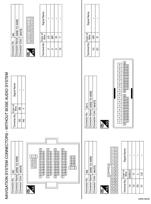 Nissan Sentra Service Manual: Wiring diagram - Navigation without bose