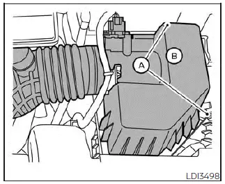 Nissan Sentra engine air cleaner and air filter housing