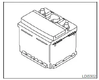 Nissan Sentra battery safety and warning labels