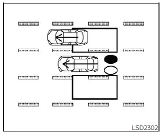 Nissan Sentra BSW illustration overtaking another vehicle