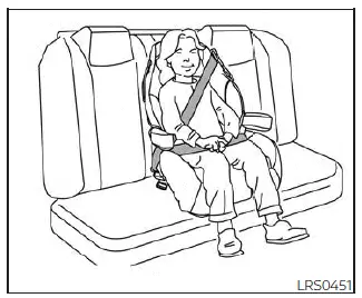 Nissan Sentra booster seat rear center position