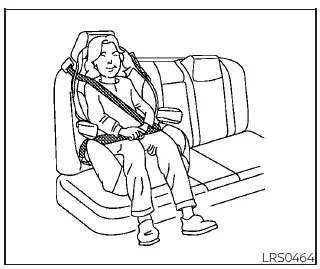 Nissan Sentra booster seat head and seatback support illustration