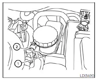 Nissan Sentra brake fluid reservoir