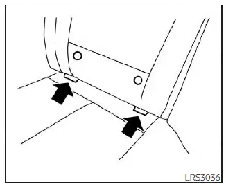 Nissan Sentra LATCH lower anchor position identification