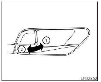Nissan Sentra interior door lock knob