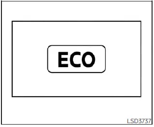 Nissan Sentra ECO mode switch location and indicator