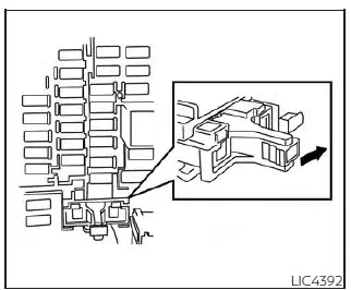 Nissan Sentra extended storage switch pulled position