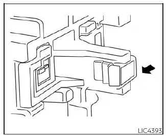Nissan Sentra extended storage switch pushed position