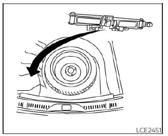 Nissan Sentra storing flat tire and tools