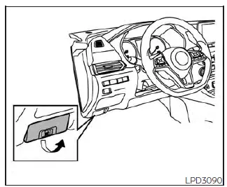 Nissan Sentra fuel-filler door release lever location