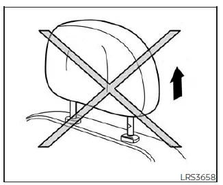 Nissan Sentra non-adjustable head restraint locked position