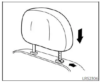 Nissan Sentra head restraint lowering procedure